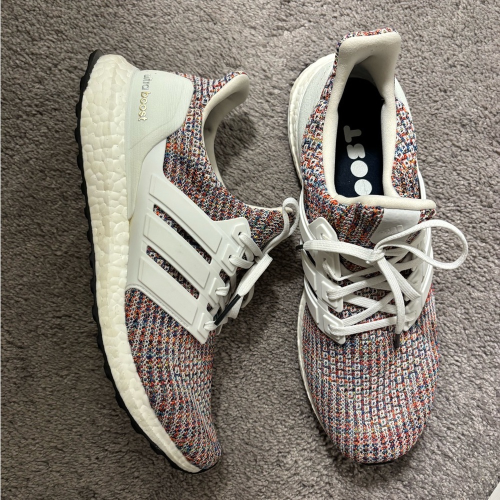 men’s Adidas Multicolor Knit UltraBoost sneakers